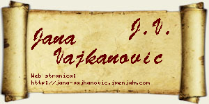 Jana Vajkanović vizit kartica